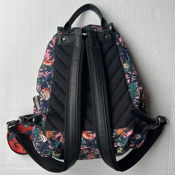 Zara Dark Floral Jungle Print Backpack - Picture 8 of 15
